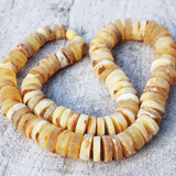 Unpolished Butterscotch or Grey Baltic Amber Necklace