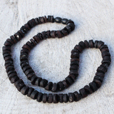 Unpolished Cherry Baltic Amber Disc Bead Necklace