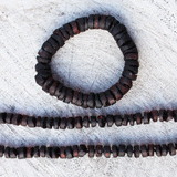 Unpolished Cherry Baltic Amber Disc Bead Necklace