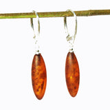 Unpolished Drop Baltic Amber Earrings