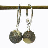 Unpolished Round Baltic Amber Earrings