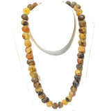 Unpolished Autumn Amber Colour Necklace