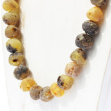 Unpolished Autumn Amber Colour Necklace