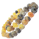 Unpolished Autumn Amber Colour Necklace