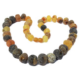 Unpolished Autumn Amber Colour Necklace