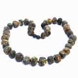 Unpolished Autumn Amber Colour Necklace