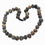 Unpolished Autumn Amber Colour Necklace
