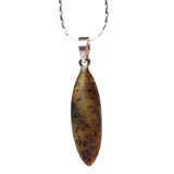 Unpolished Baltic Amber Pendant 'LEAF'