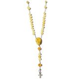 Unpolished Baltic Amber Christian Rosary